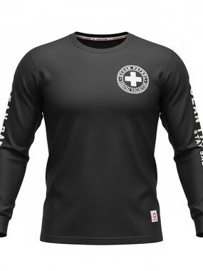 Black Long-Sleeve Men's Tee